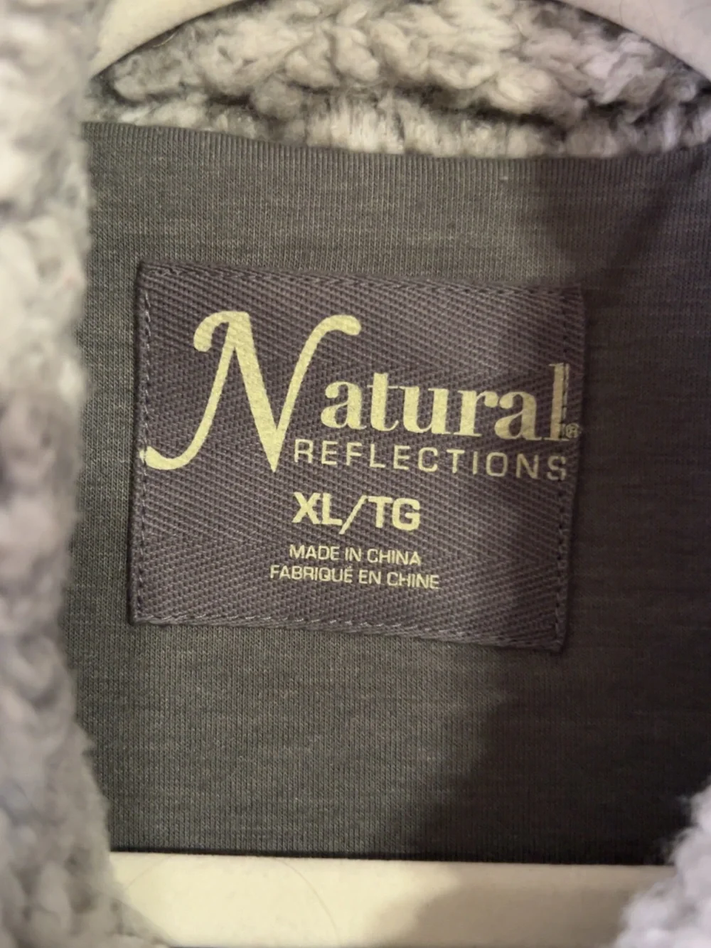 Natural Reflections Gray Sherpa Vest